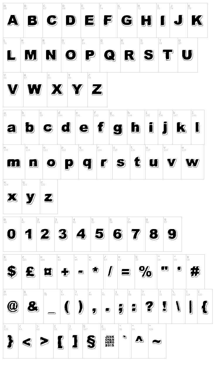 Always Been Right font map